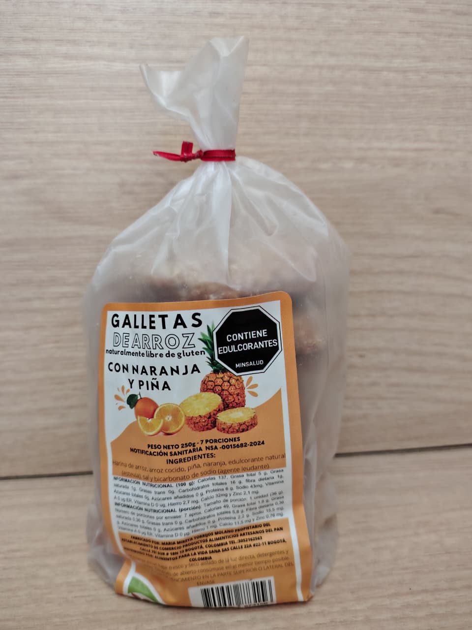 Galletas de Arroz con Naranja y Piña