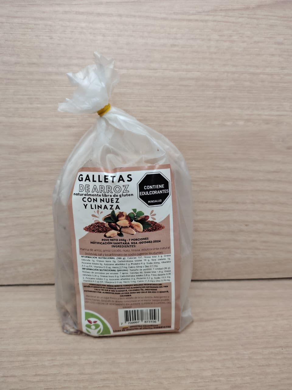Galletas de Arroz con Nuez y Linaza